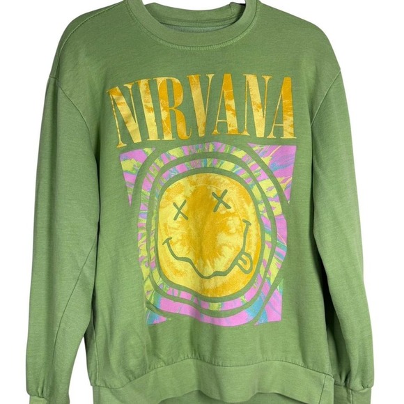 NIRVANA Other - Green Nirvana crewneck sweatshirt‎ Grunge 90's Band Vintage Graphic